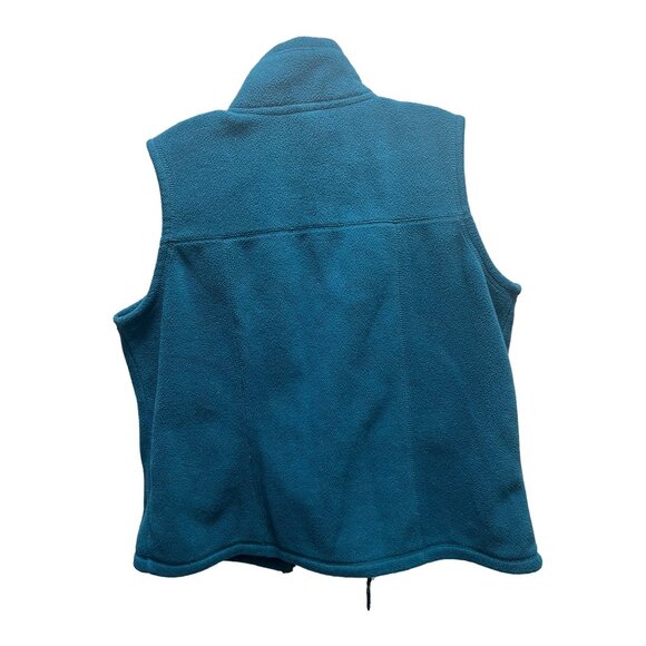 Cabelas Womens Polartec Fleece Vest Teal Zip-Up Sleeveless Jacket Regular Fit - Picture 2 of 6